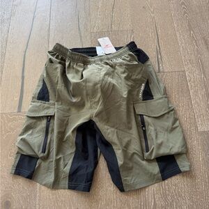 Vayager Men's Olive and Black bike Shorts